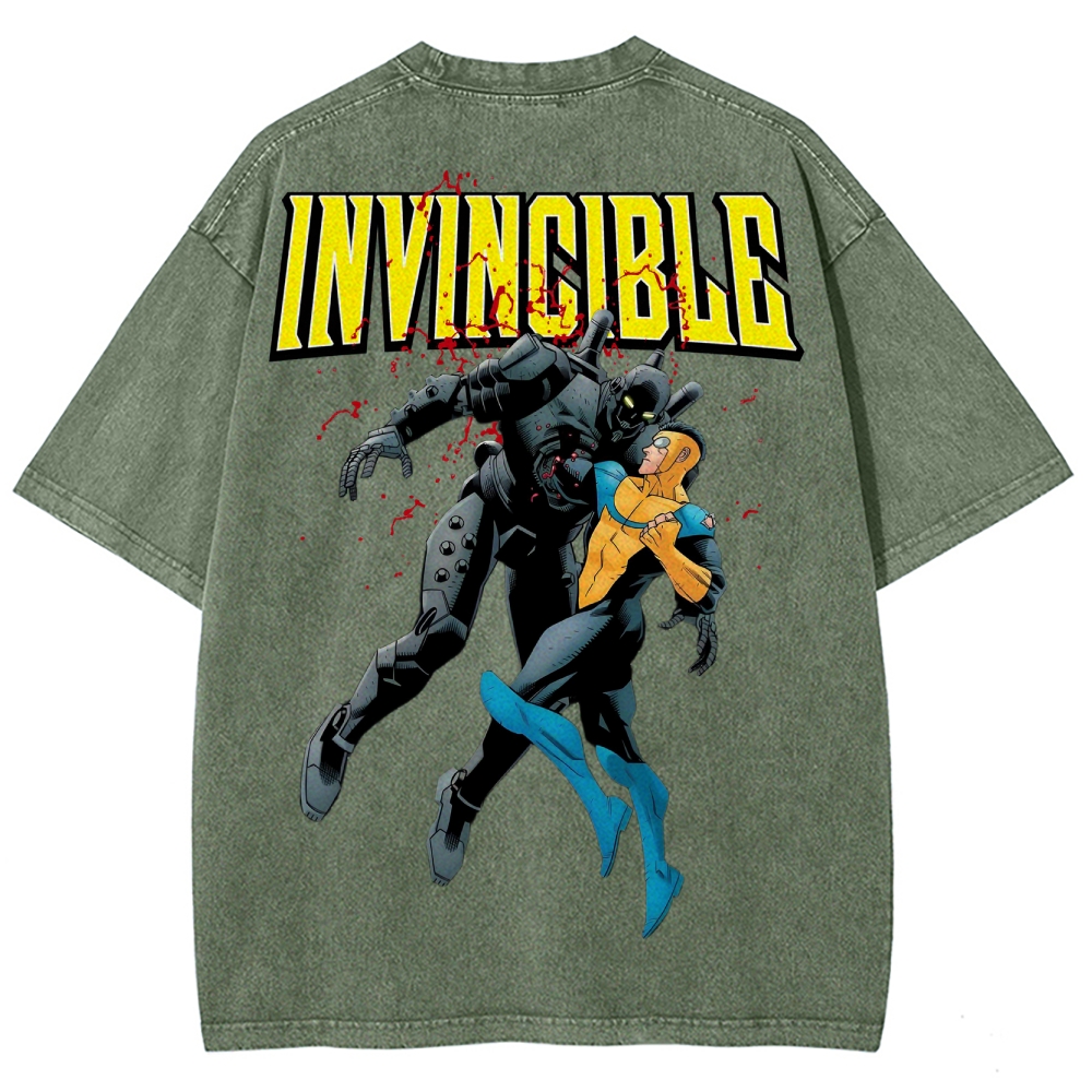 Invincible Unisex Fit Washed T-Shirt 2503013131