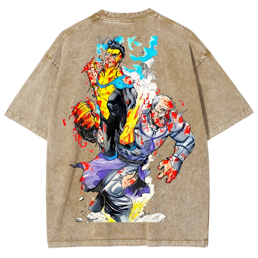 Invincible Unisex Fit Washed T-Shirt 2503013134