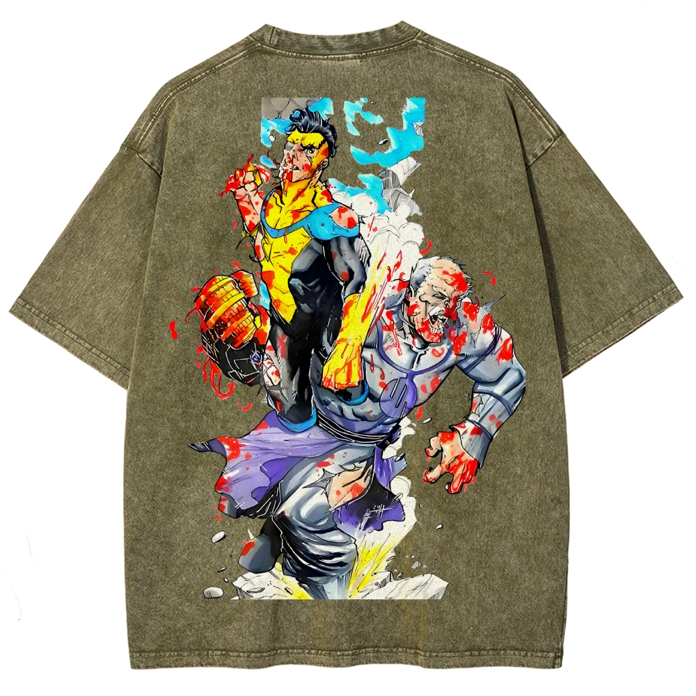 Invincible Unisex Fit Washed T-Shirt 2503013134