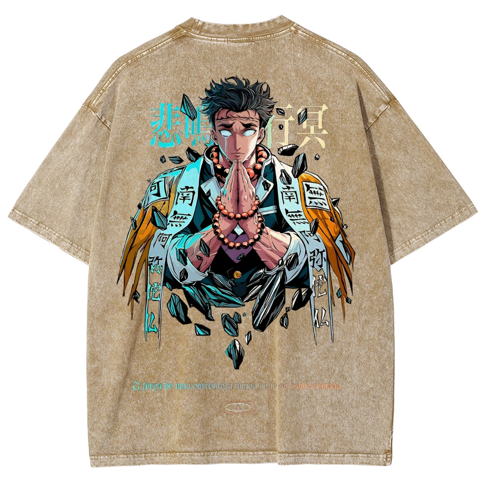 Demon Slayer Unisex Fit Washed T-Shirt 2504000907