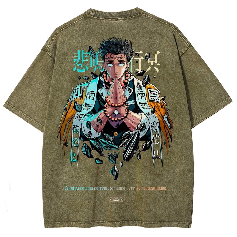 Demon Slayer Unisex Fit Washed T-Shirt 2504000907