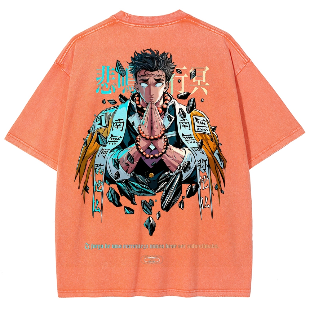 Demon Slayer Unisex Fit Washed T-Shirt 2504000907