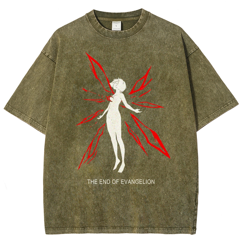  Neon Genesis Evangelion Unisex Fit Washed T-Shirt 2504003168
