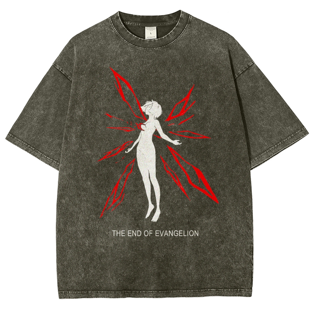  Neon Genesis Evangelion Unisex Fit Washed T-Shirt 2504003168