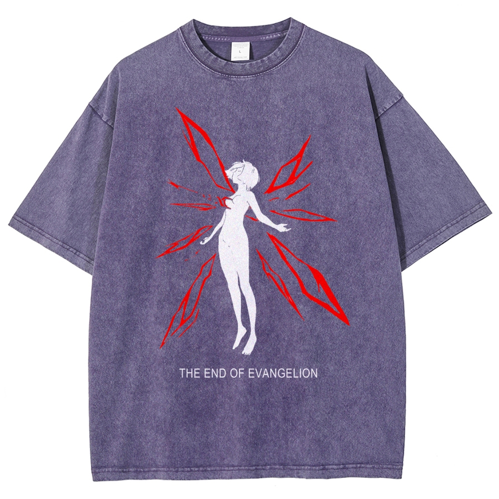  Neon Genesis Evangelion Unisex Fit Washed T-Shirt 2504003168