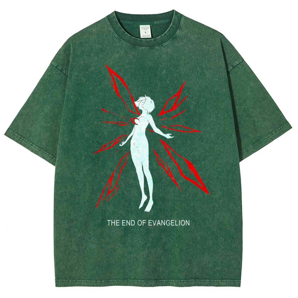  Neon Genesis Evangelion Unisex Fit Washed T-Shirt 2504003168