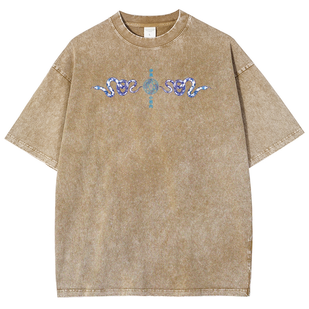 Demon slayer Iguro Obanai Unisex Fit Washed T-Shirt 2504004052