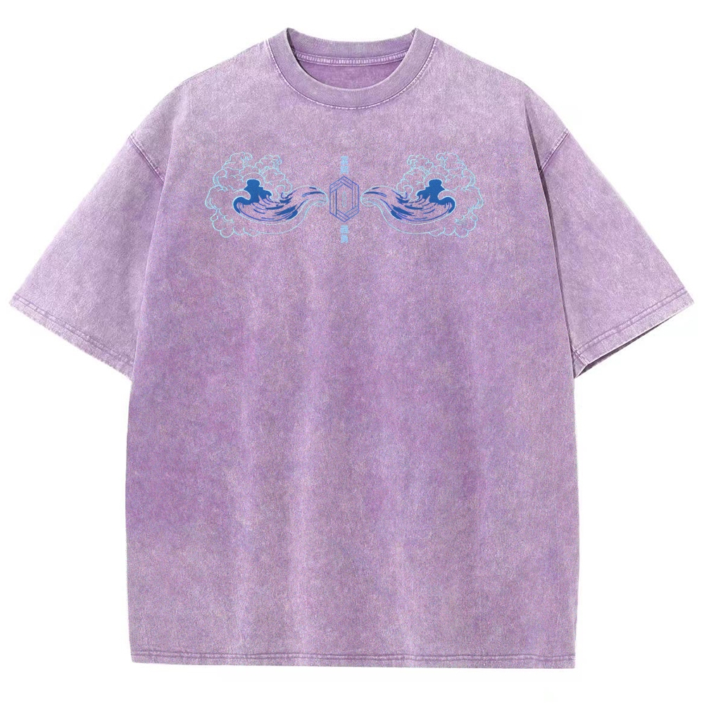 Demon Slayer Tomioka Giyuu Unisex Fit Washed T-Shirt 2504004056