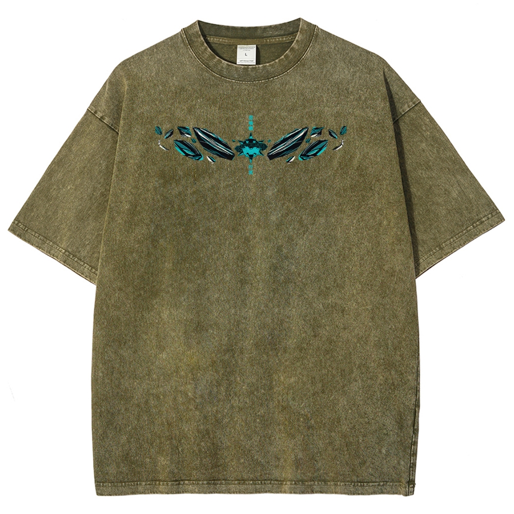 Demon Slayer Himejima Gyoumei Unisex Fit Washed T-Shirt 2504004057