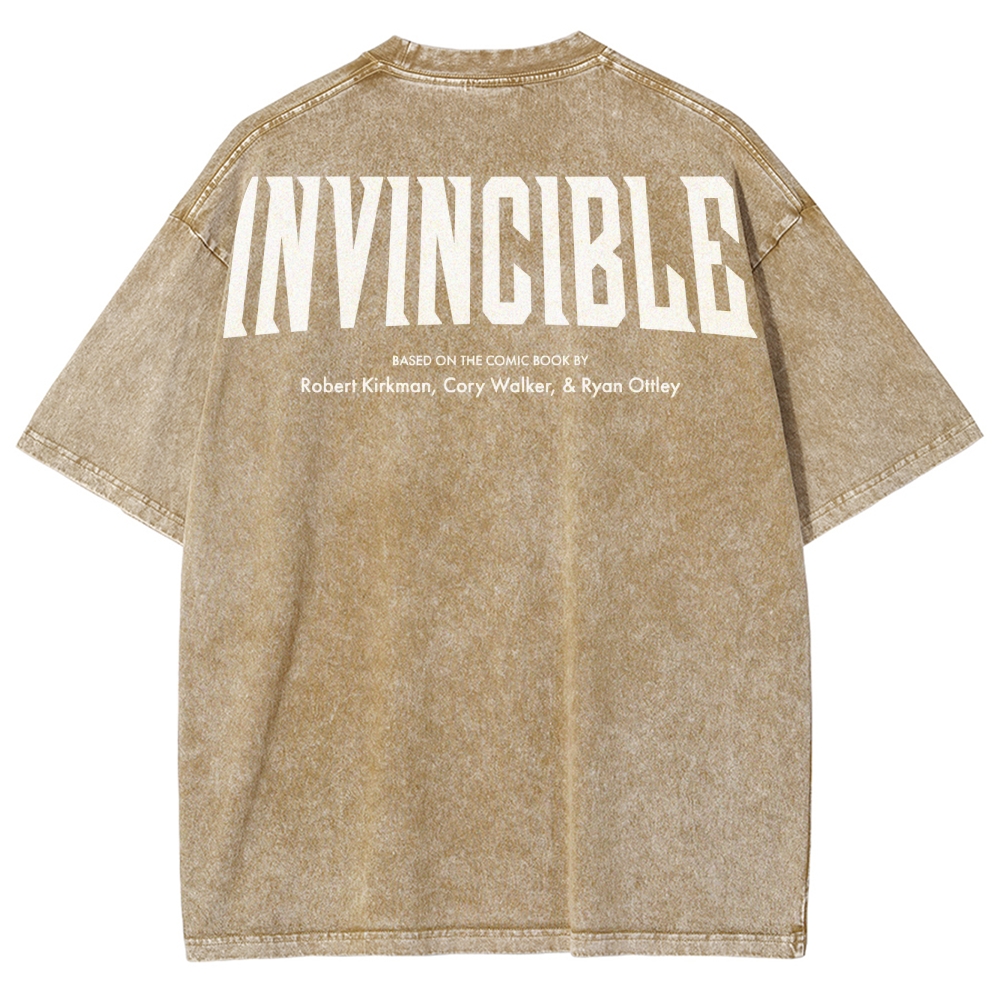 Invincible Unisex Fit Washed T-Shirt 2504004295