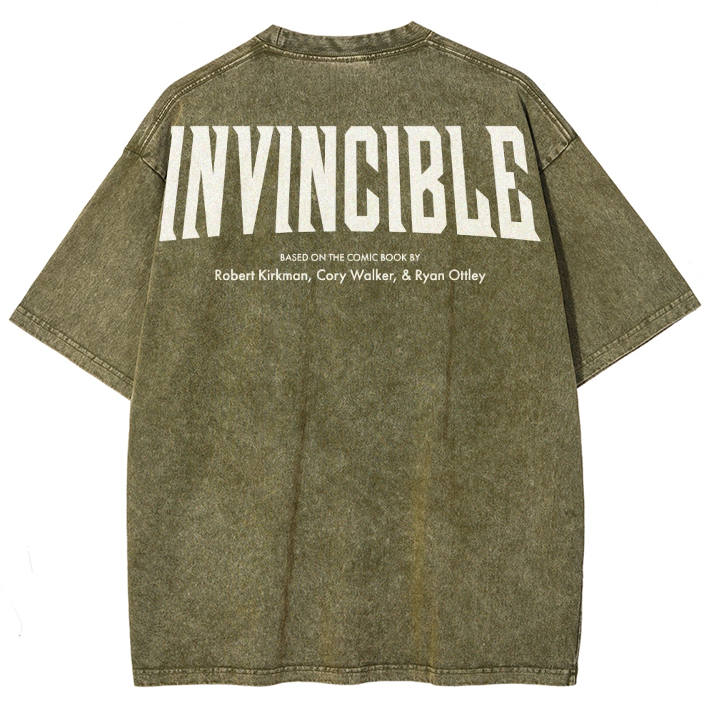 Invincible Unisex Fit Washed T-Shirt 2504004295