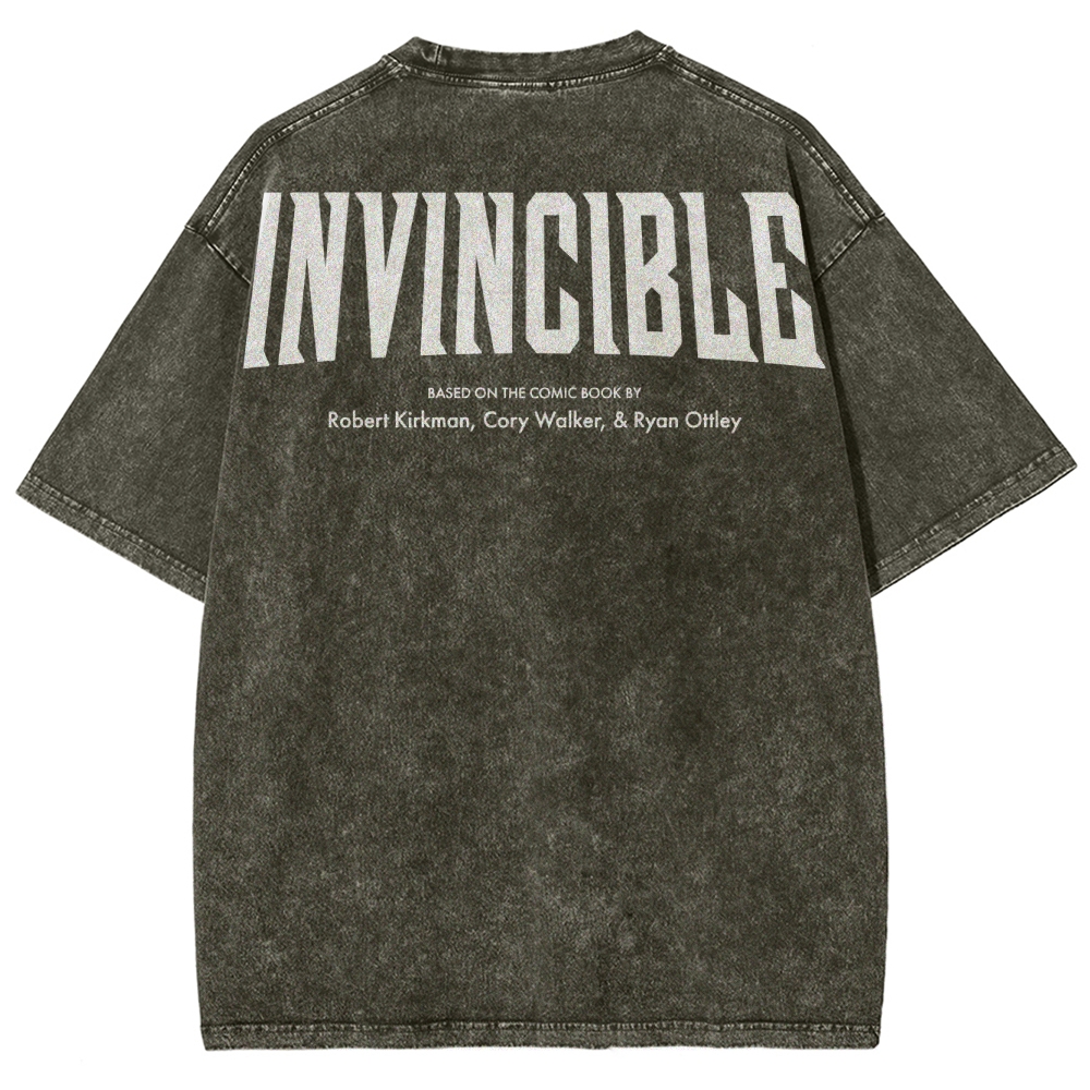 Invincible Unisex Fit Washed T-Shirt 2504004295