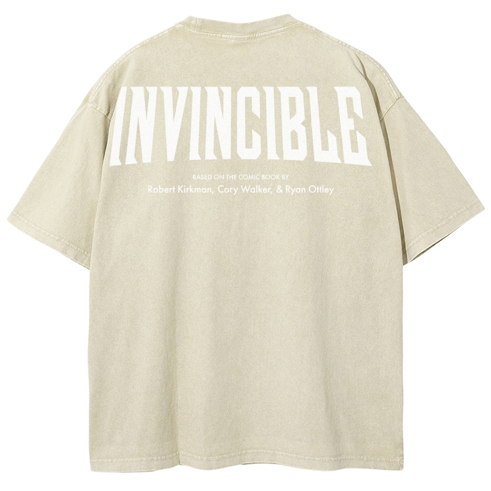 Invincible Unisex Fit Washed T-Shirt 2504004295