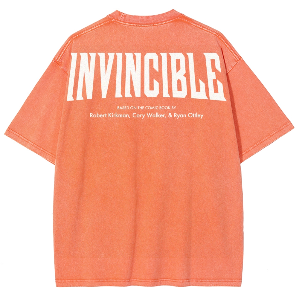 Invincible Unisex Fit Washed T-Shirt 2504004295