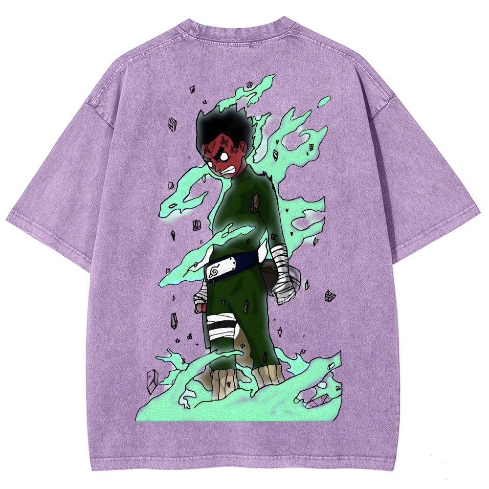 Naruto Rock Lee Unisex Fit Washed T-Shirt 2504005187
