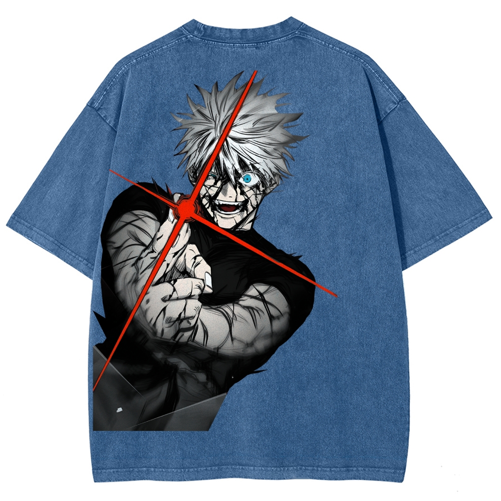 Jujutsu Kaisen Gojo Satoru Unisex Fit Washed T-Shirt 2504005203