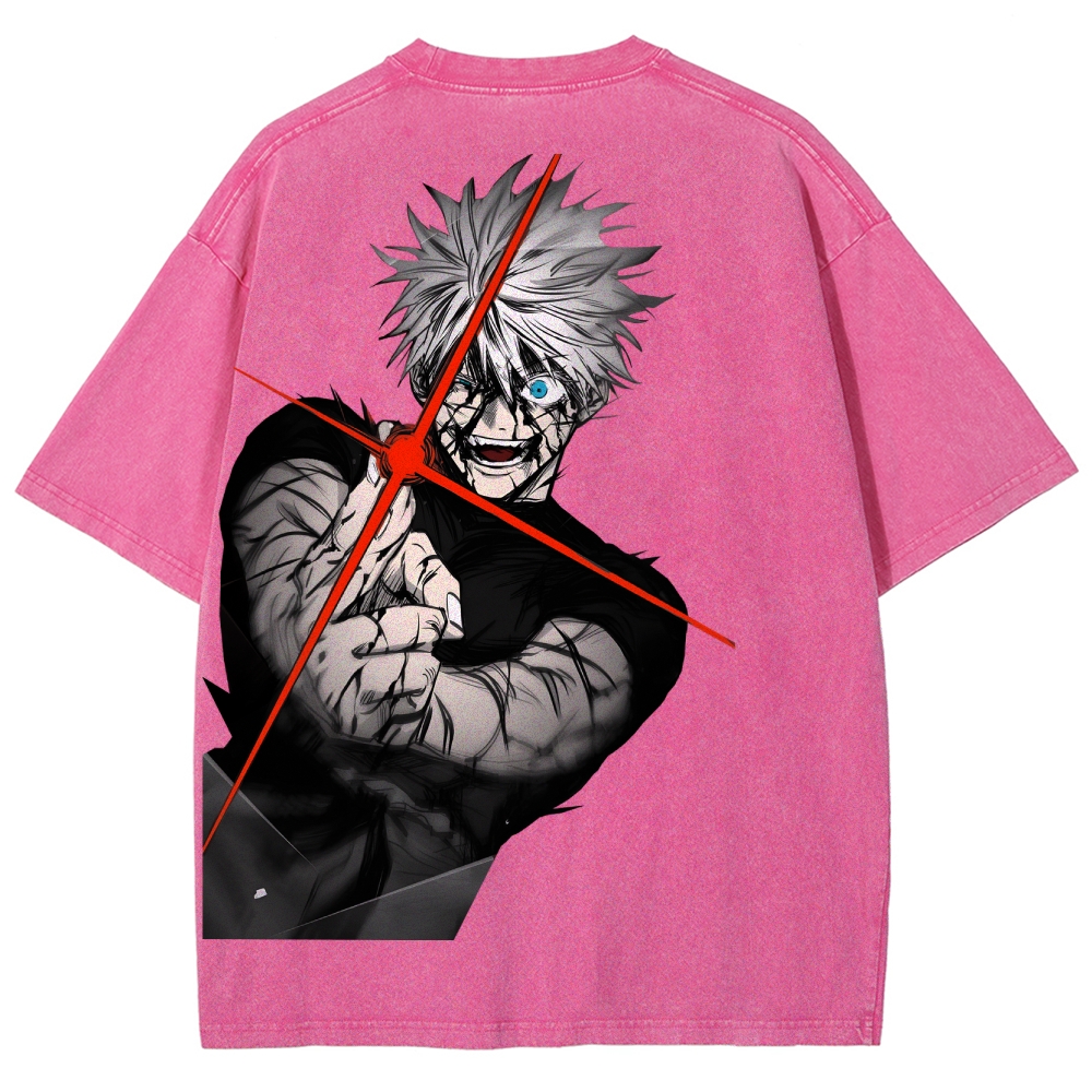 Jujutsu Kaisen Gojo Satoru Unisex Fit Washed T-Shirt 2504005203