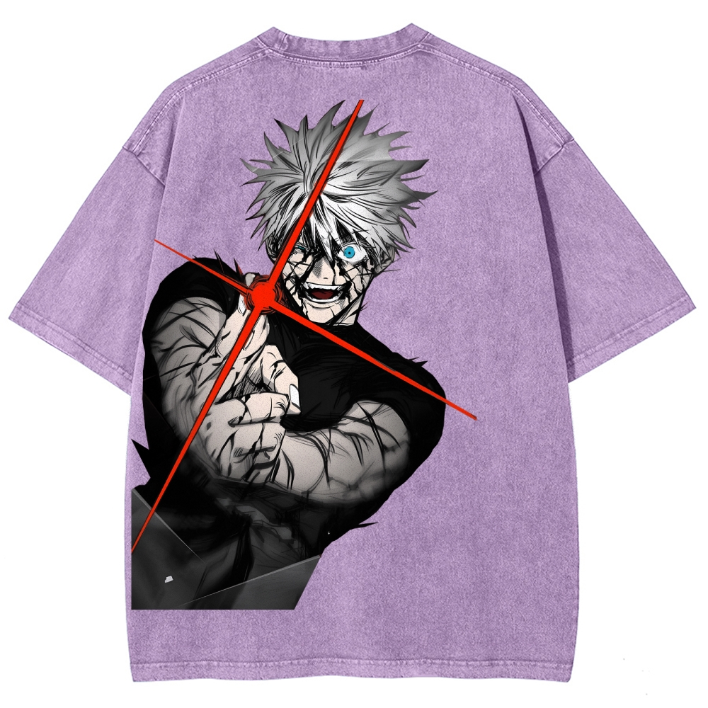Jujutsu Kaisen Gojo Satoru Unisex Fit Washed T-Shirt 2504005203
