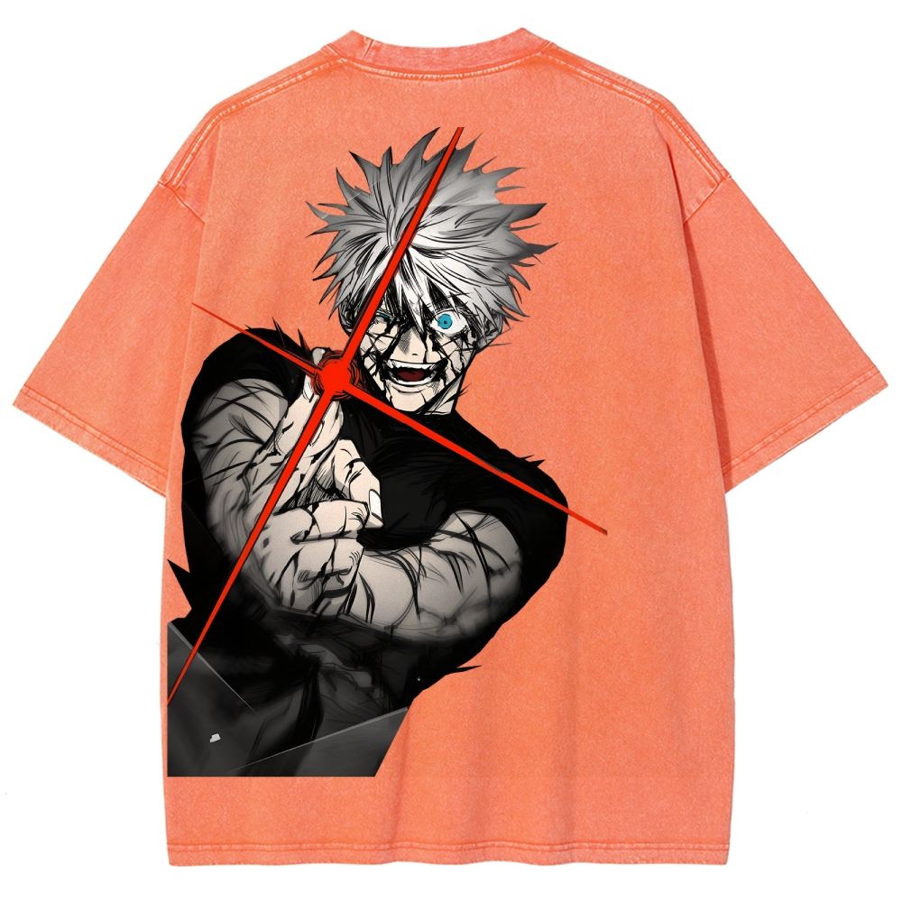 Jujutsu Kaisen Gojo Satoru Unisex Fit Washed T-Shirt 2504005203