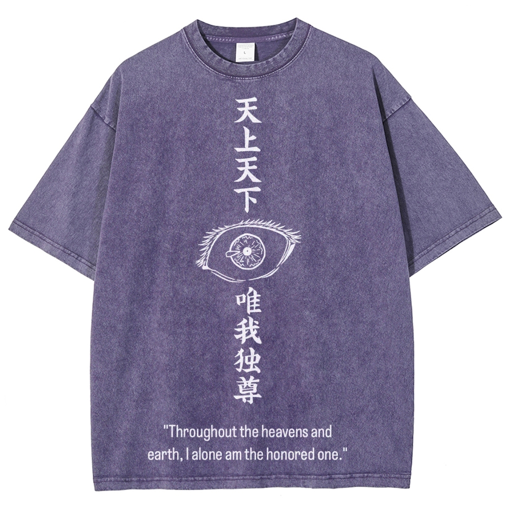 Jujutsu Kaisen Gojo Satoru Unisex Fit Washed T-Shirt 2504005203