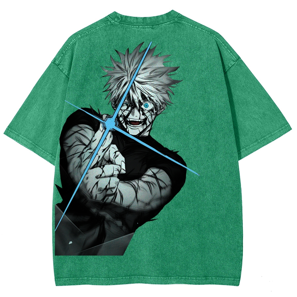 Jujutsu Kaisen Gojo Satoru Unisex Fit Washed T-Shirt 2504005208