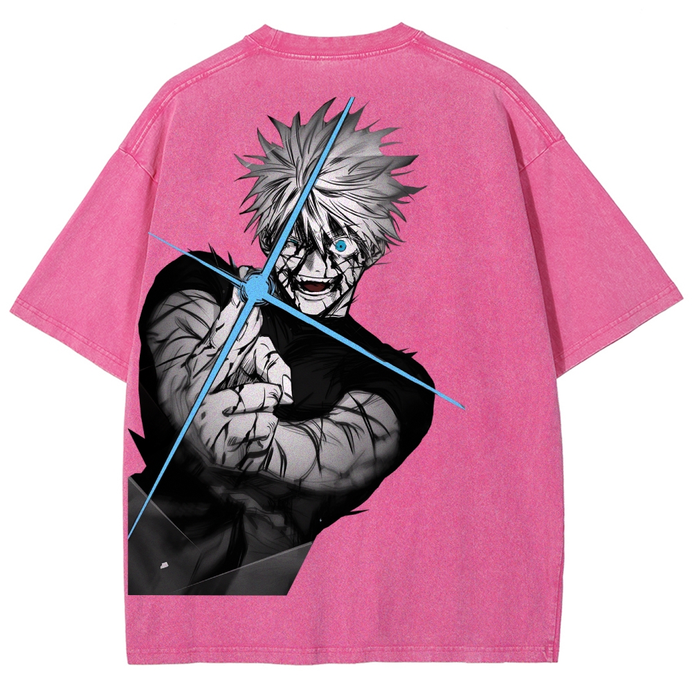 Jujutsu Kaisen Gojo Satoru Unisex Fit Washed T-Shirt 2504005208