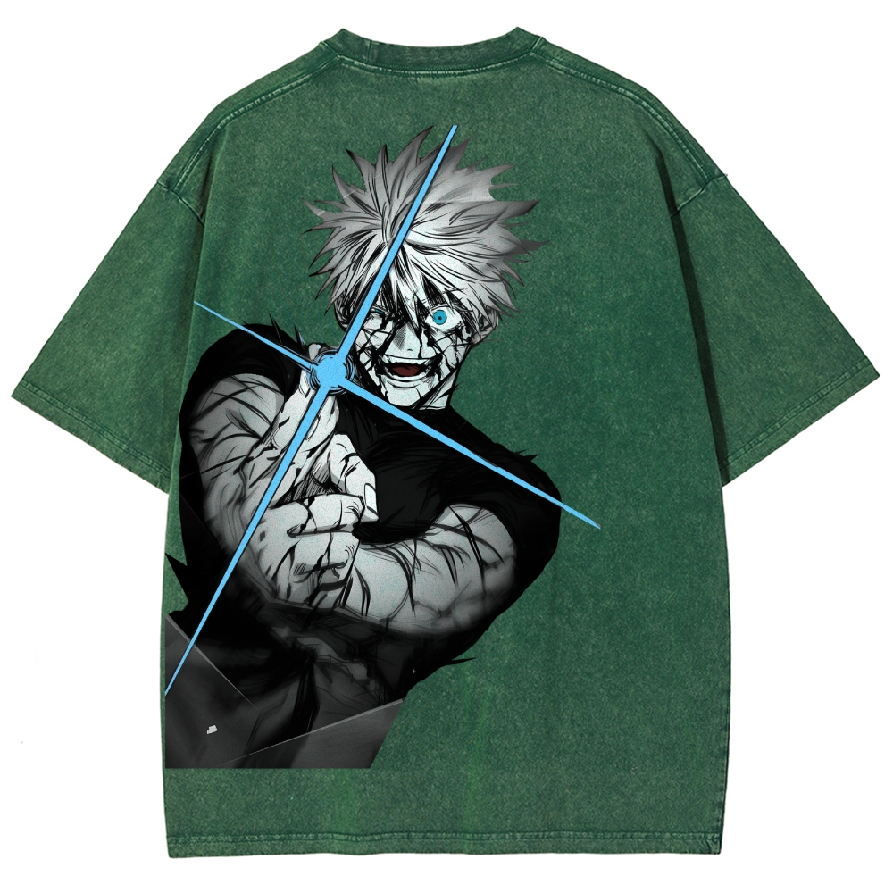 Jujutsu Kaisen Gojo Satoru Unisex Fit Washed T-Shirt 2504005208