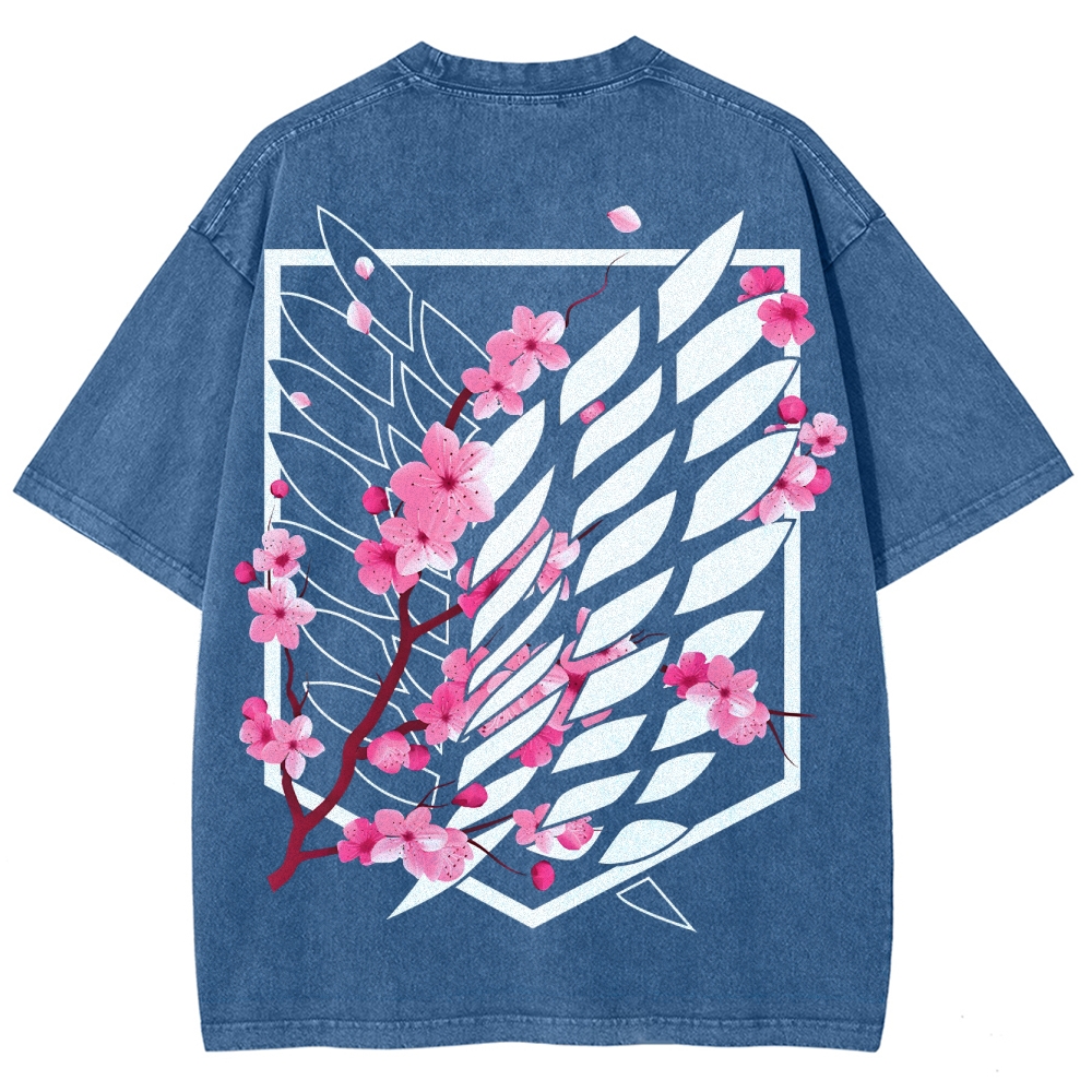 Attack on Titan Unisex Fit Washed T-Shirt 2504009738