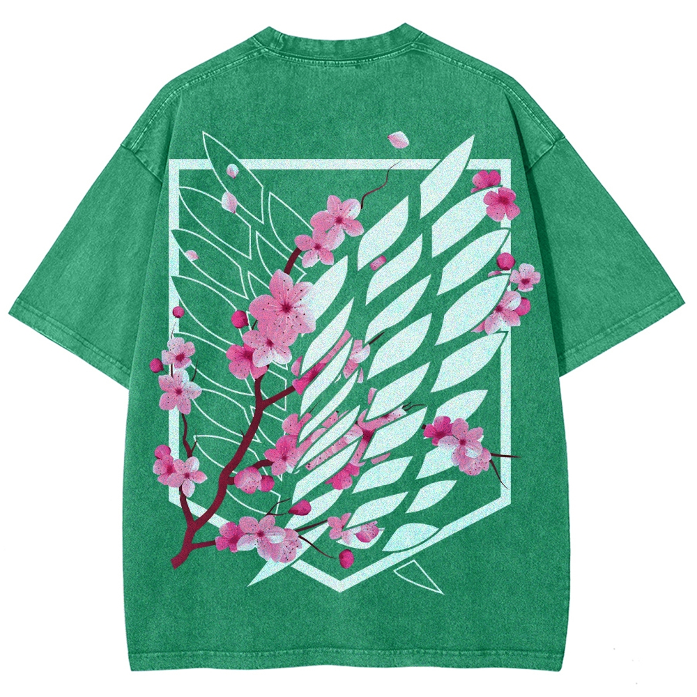 Attack on Titan Unisex Fit Washed T-Shirt 2504009738