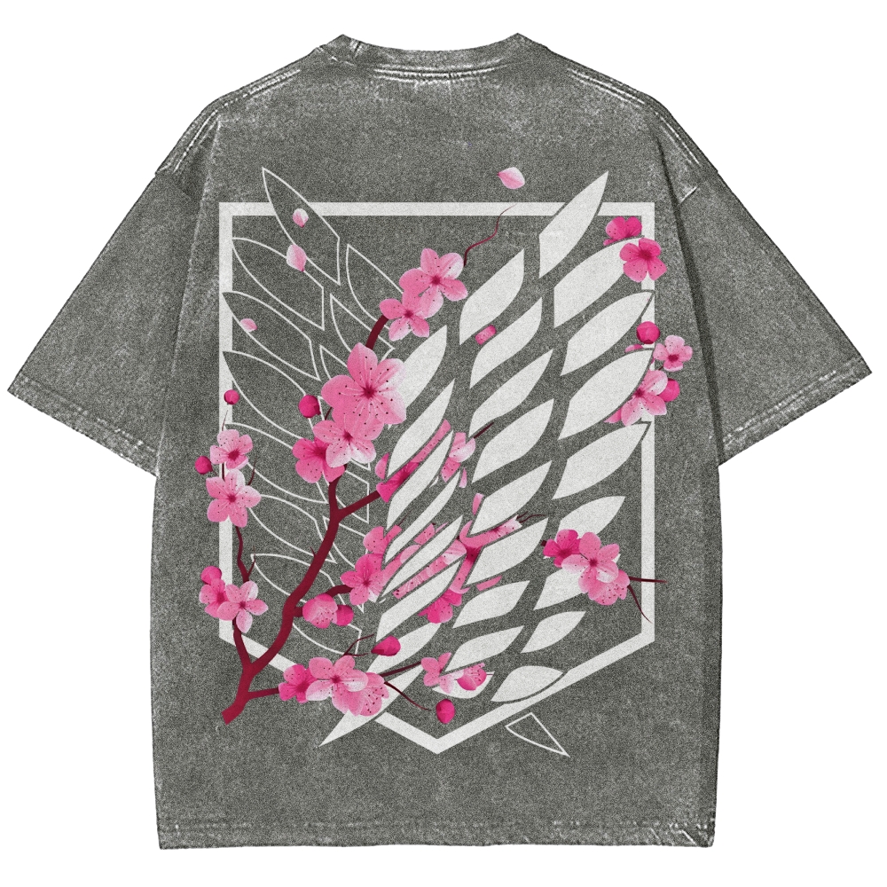 Attack on Titan Unisex Fit Washed T-Shirt 2504009738