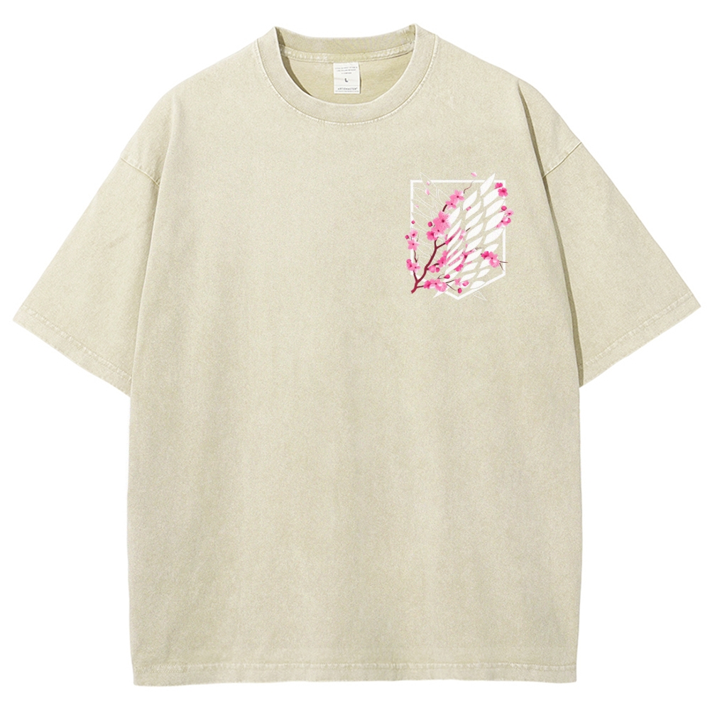 Attack on Titan Unisex Fit Washed T-Shirt 2504009738