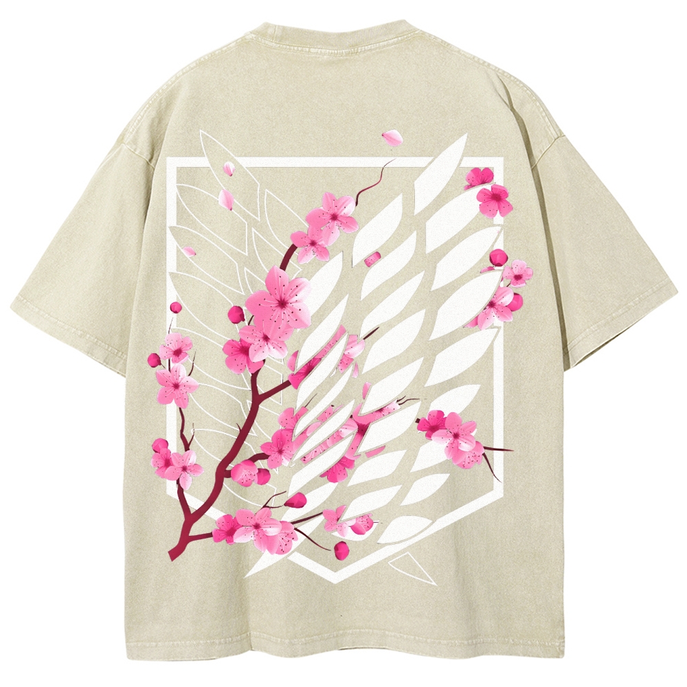 Attack on Titan Unisex Fit Washed T-Shirt 2504009738