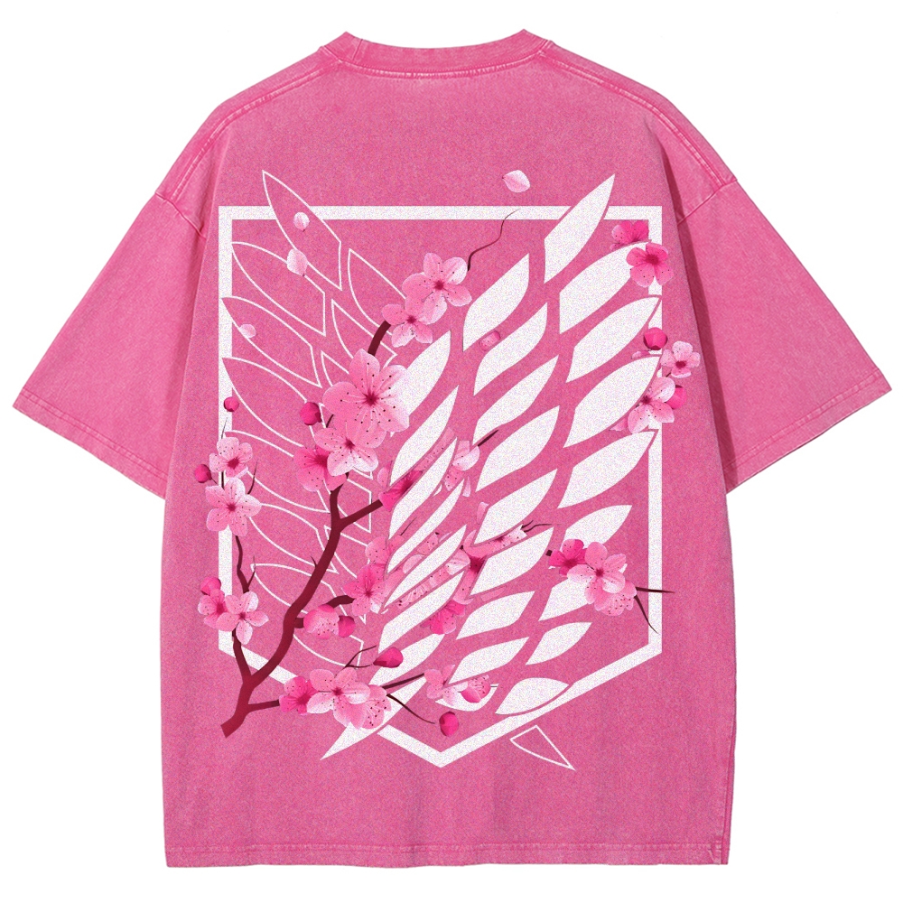 Attack on Titan Unisex Fit Washed T-Shirt 2504009738