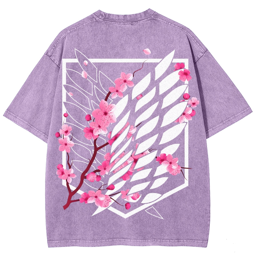 Attack on Titan Unisex Fit Washed T-Shirt 2504009738