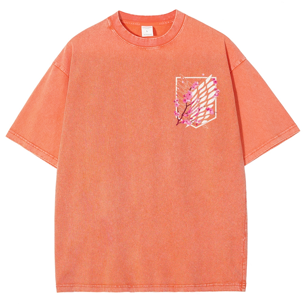 Attack on Titan Unisex Fit Washed T-Shirt 2504009738