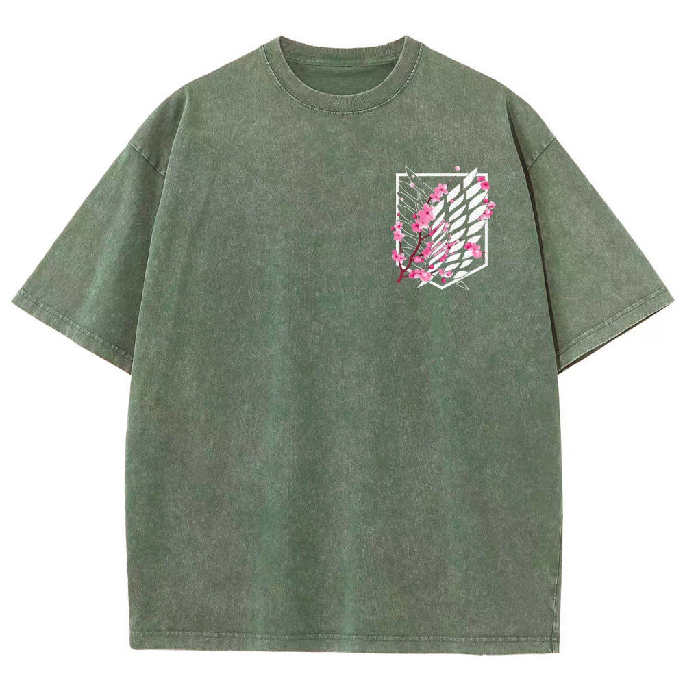 Attack on Titan Unisex Fit Washed T-Shirt 2504009738