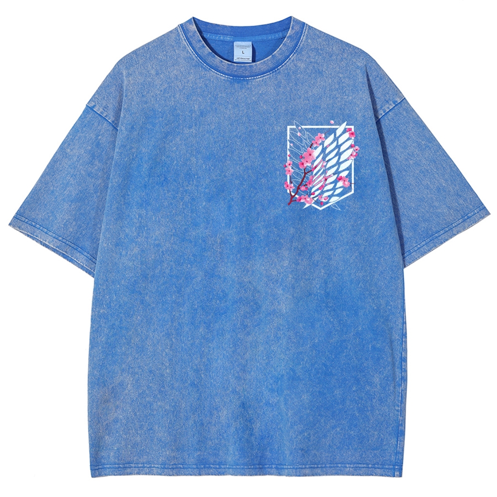 Attack on Titan Unisex Fit Washed T-Shirt 2504009738