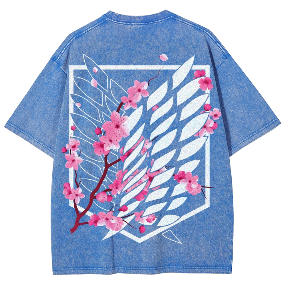 Attack on Titan Unisex Fit Washed T-Shirt 2504009738