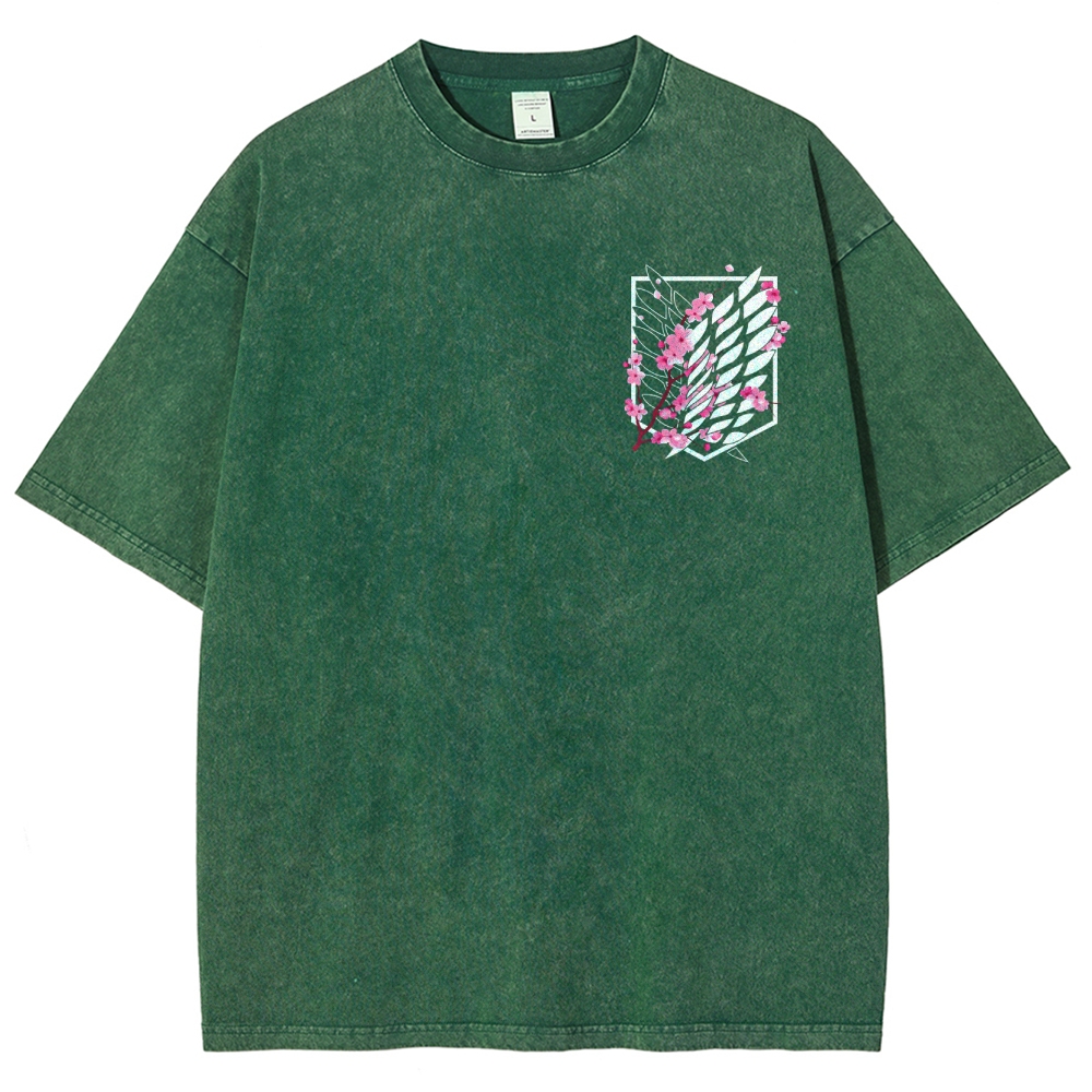 Attack on Titan Unisex Fit Washed T-Shirt 2504009738