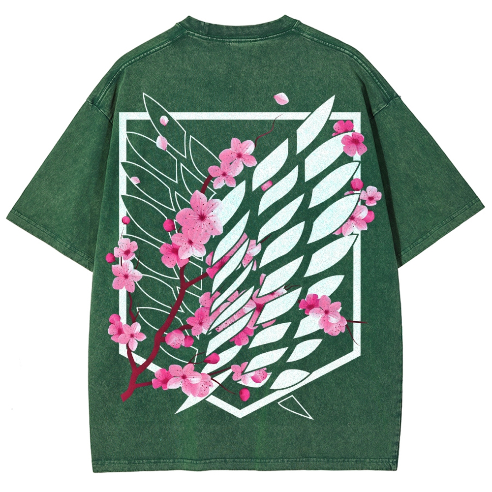 Attack on Titan Unisex Fit Washed T-Shirt 2504009738