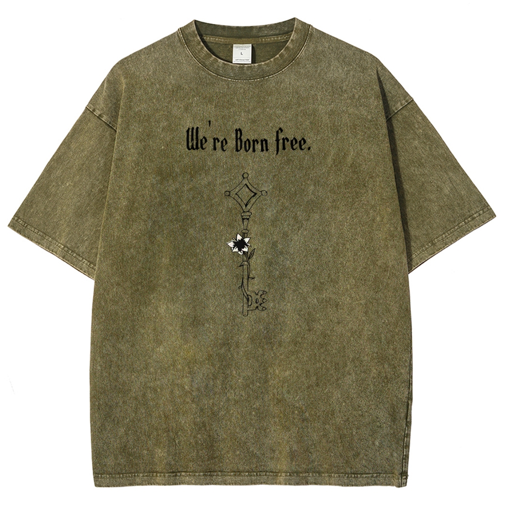 Attack on Titan Unisex Fit Washed T-Shirt 2504009749