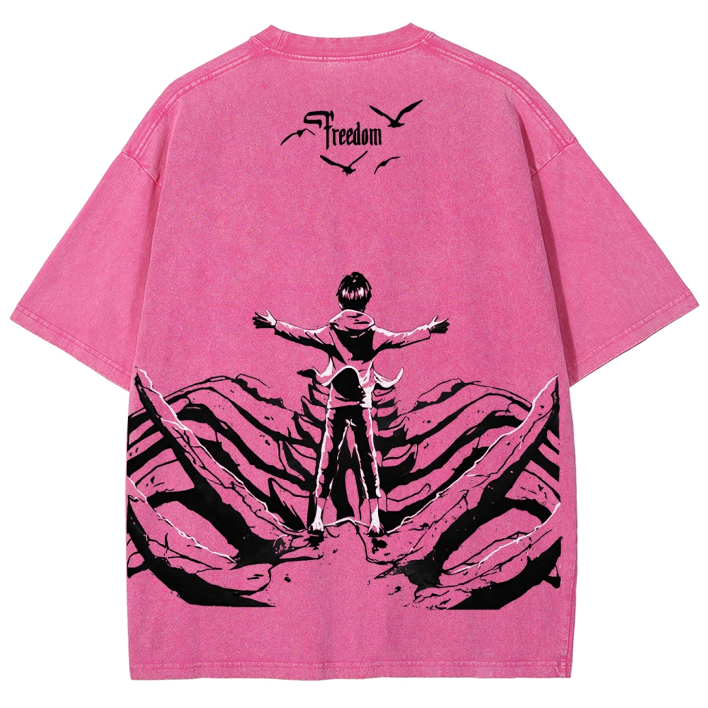 Attack on Titan Unisex Fit Washed T-Shirt 2504009749
