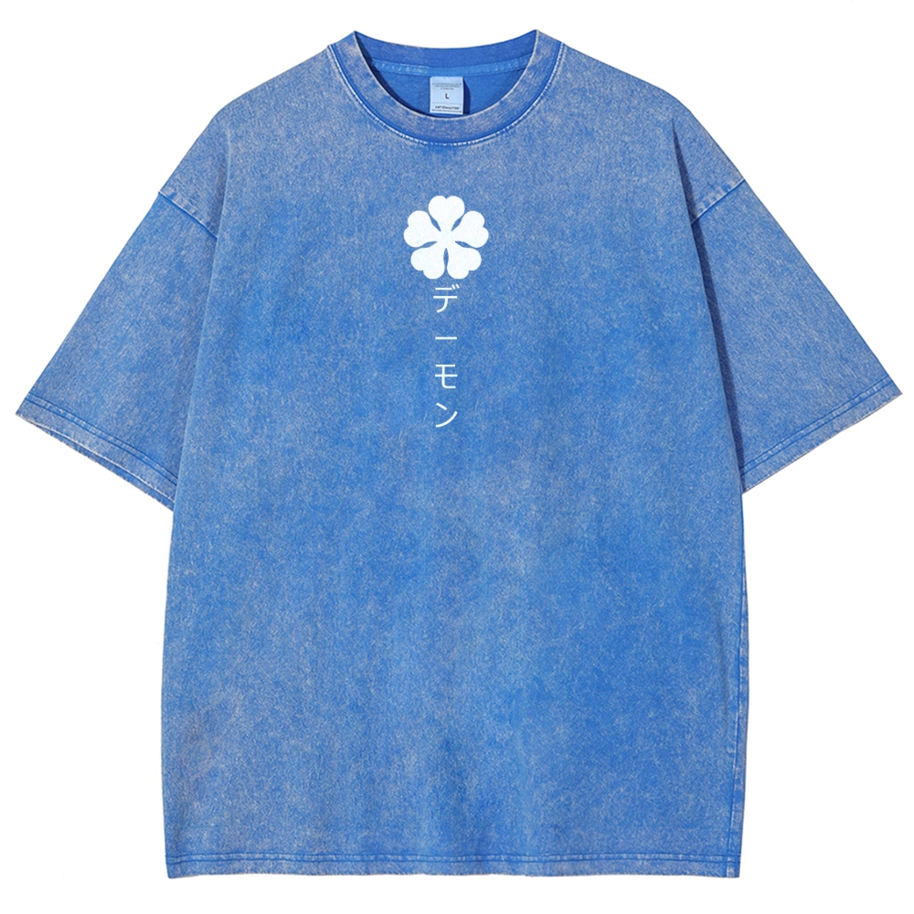 Black Clover Unisex Fit Washed T-Shirt 2504009797