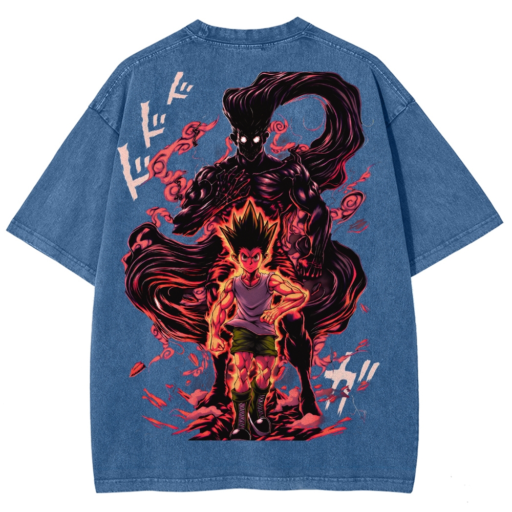 HUNTERxHUNTER Gon Vintage Washed T-Shirt 2504010475