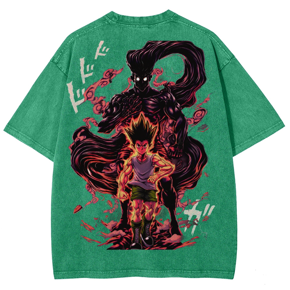 HUNTERxHUNTER Gon Vintage Washed T-Shirt 2504010475