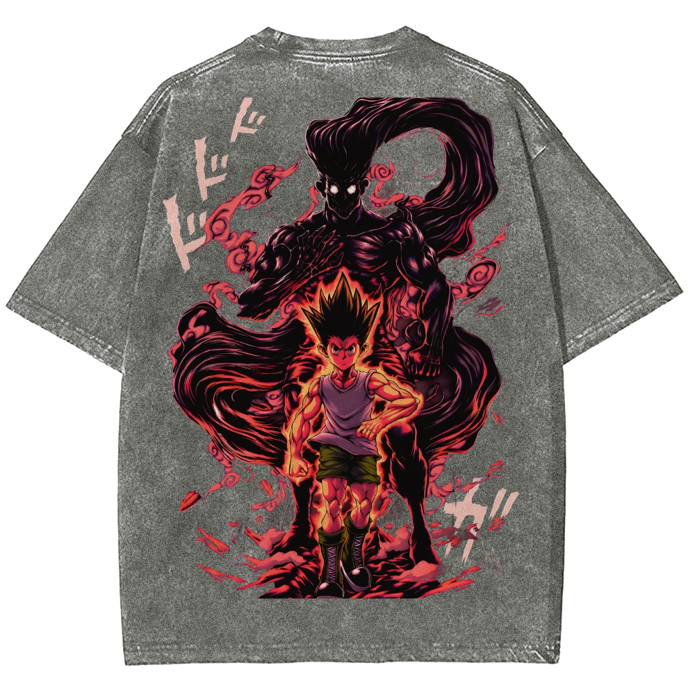 HUNTERxHUNTER Gon Vintage Washed T-Shirt 2504010475