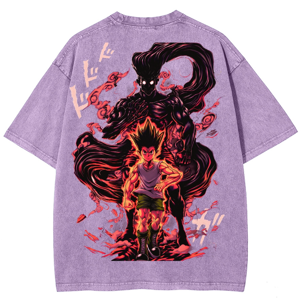 HUNTERxHUNTER Gon Vintage Washed T-Shirt 2504010475
