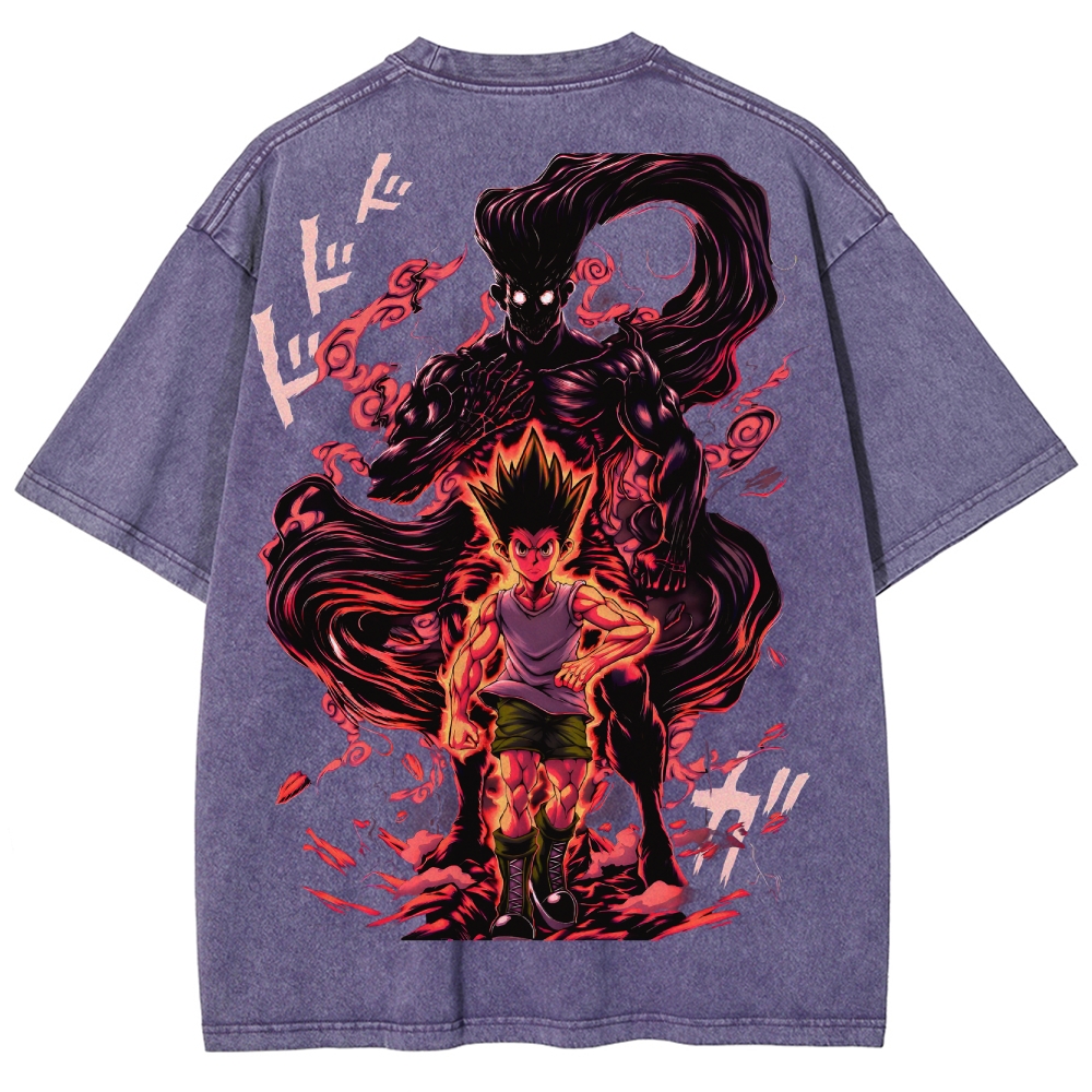 HUNTERxHUNTER Gon Vintage Washed T-Shirt 2504010475