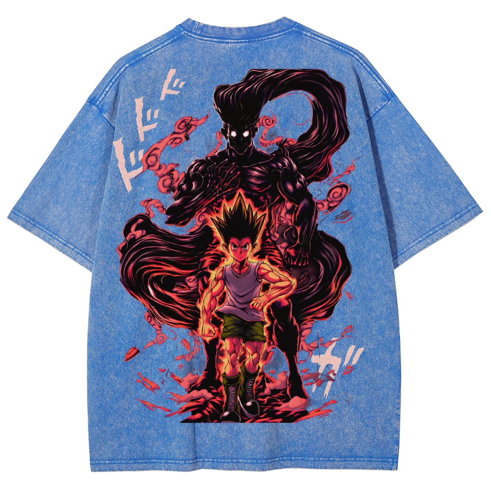 HUNTERxHUNTER Gon Vintage Washed T-Shirt 2504010475