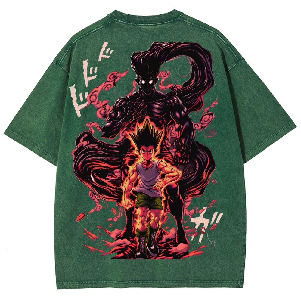 HUNTERxHUNTER Gon Vintage Washed T-Shirt 2504010475